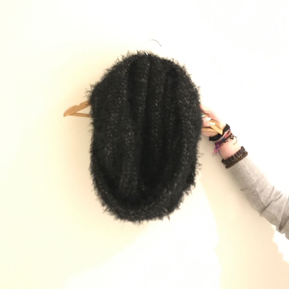 Black fuzzy scarf!